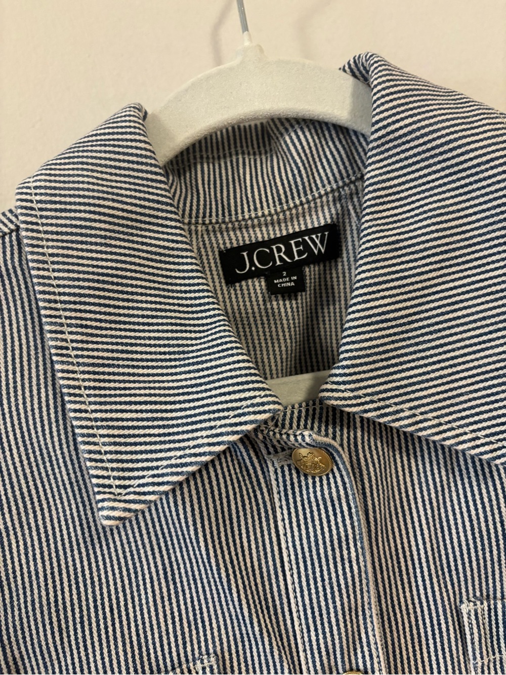 J.CREW Denim Blue & White Stripe Matching Skirt Set NWT - Picture 4 of 9